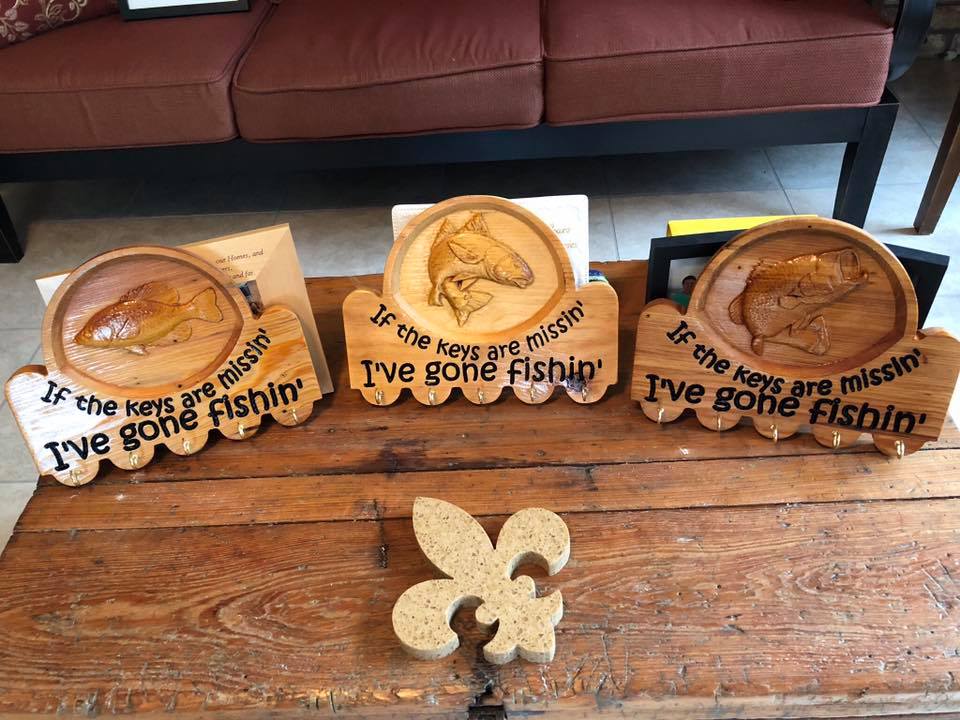 gone fishin key holder